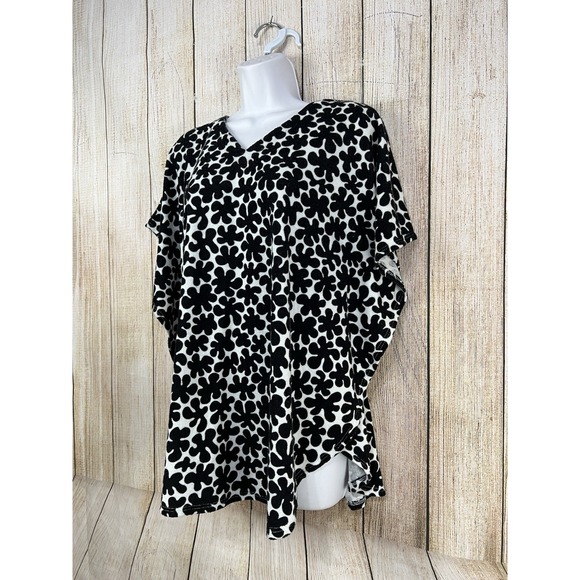 Marimekko for Target Black White Swim Cover Up Poncho L/XL Terry Cloth Resort - Picture 3 of 6